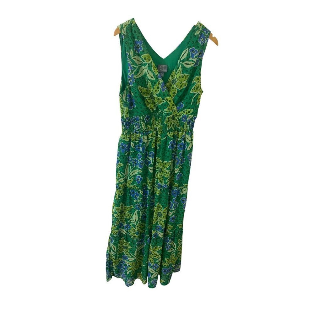 Vintage Rabbit Rabbit Rabbit Women's Green Chiffon Maxi Dress - 14